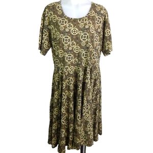 Svaha Gears Togs Print Twirl Dress Steam Engineering